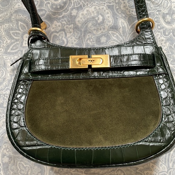 Tory Burch Forrest Green Lee Radziwill Saddlebag - Picture 6 of 6